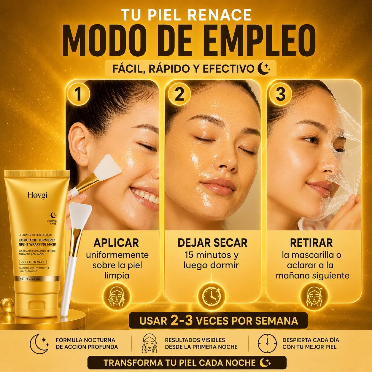 Hoygi Mascarilla de Noche 75g Trabaja Mientras Duermes