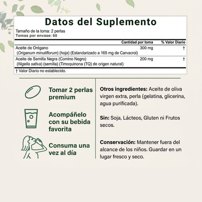 Aceite de Orégano en Cápsulas Blandas