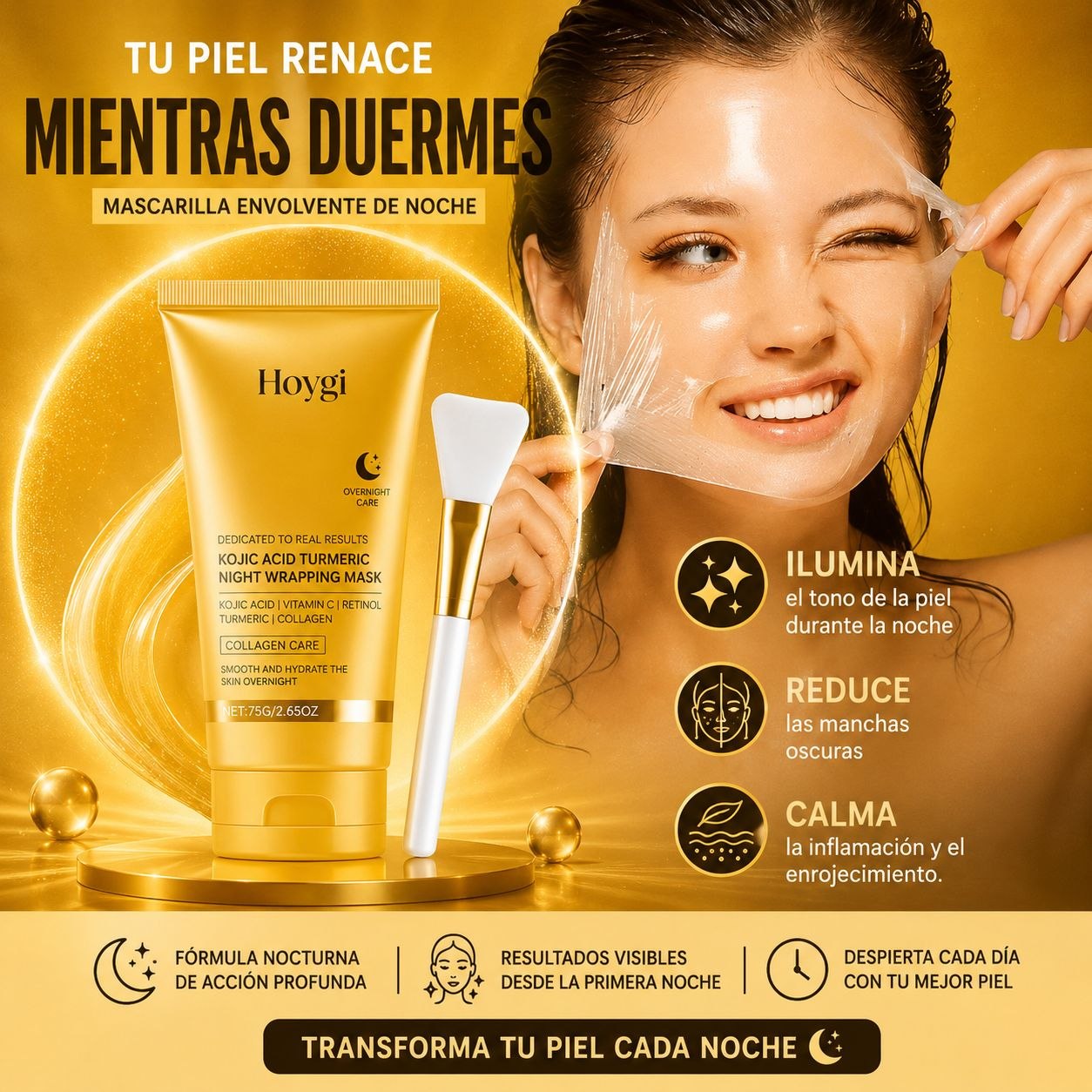 Hoygi Mascarilla de Noche 75g Trabaja Mientras Duermes