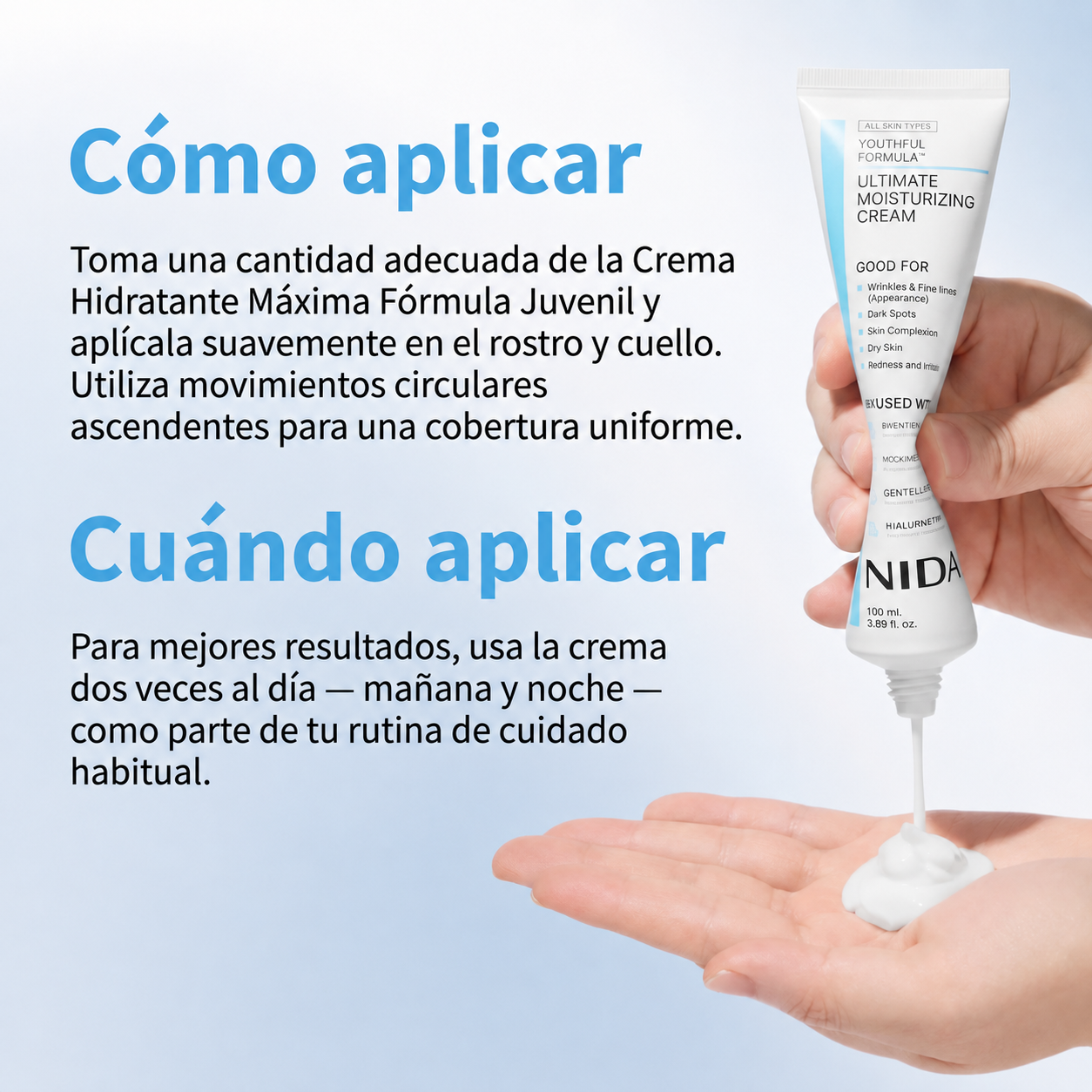 Crema Hidratante NIDA Nutrición Profunda y Piel Radiante