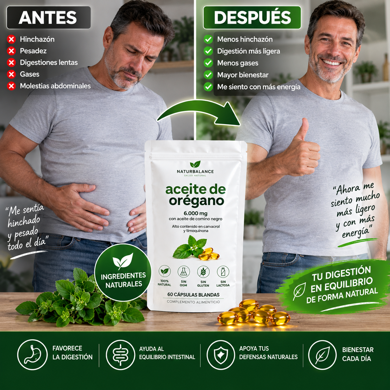 Aceite de Orégano en Cápsulas Blandas