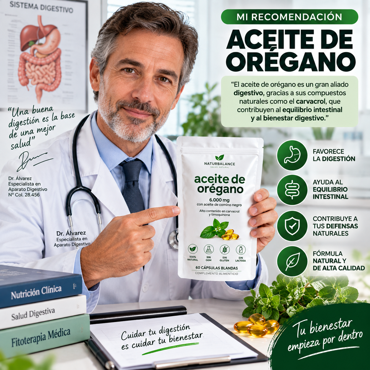 Aceite de Orégano en Cápsulas Blandas