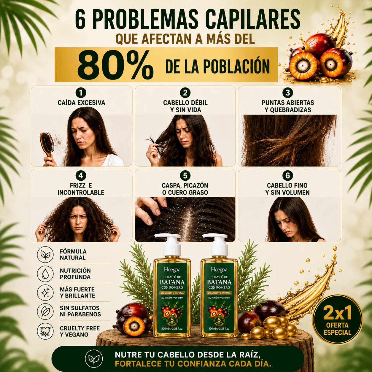 ¿ TU CABELLO ESTÁ APAGADO, SECO Y CADA VEZ MÁS FRÁGIL ?