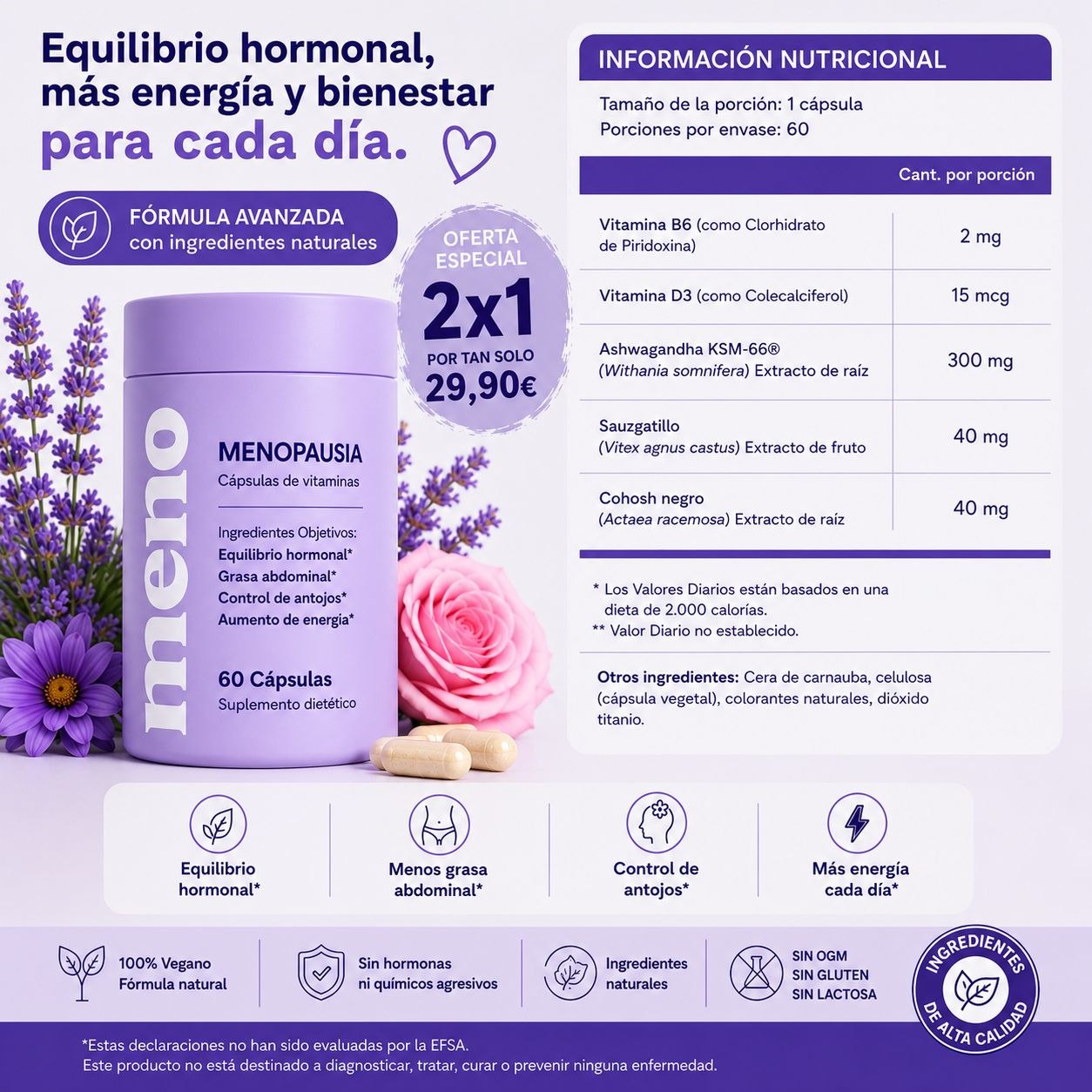 ¡¡ ADIÓS A LOS SÍNTOMAS DE LA MENOPAUSIA !!