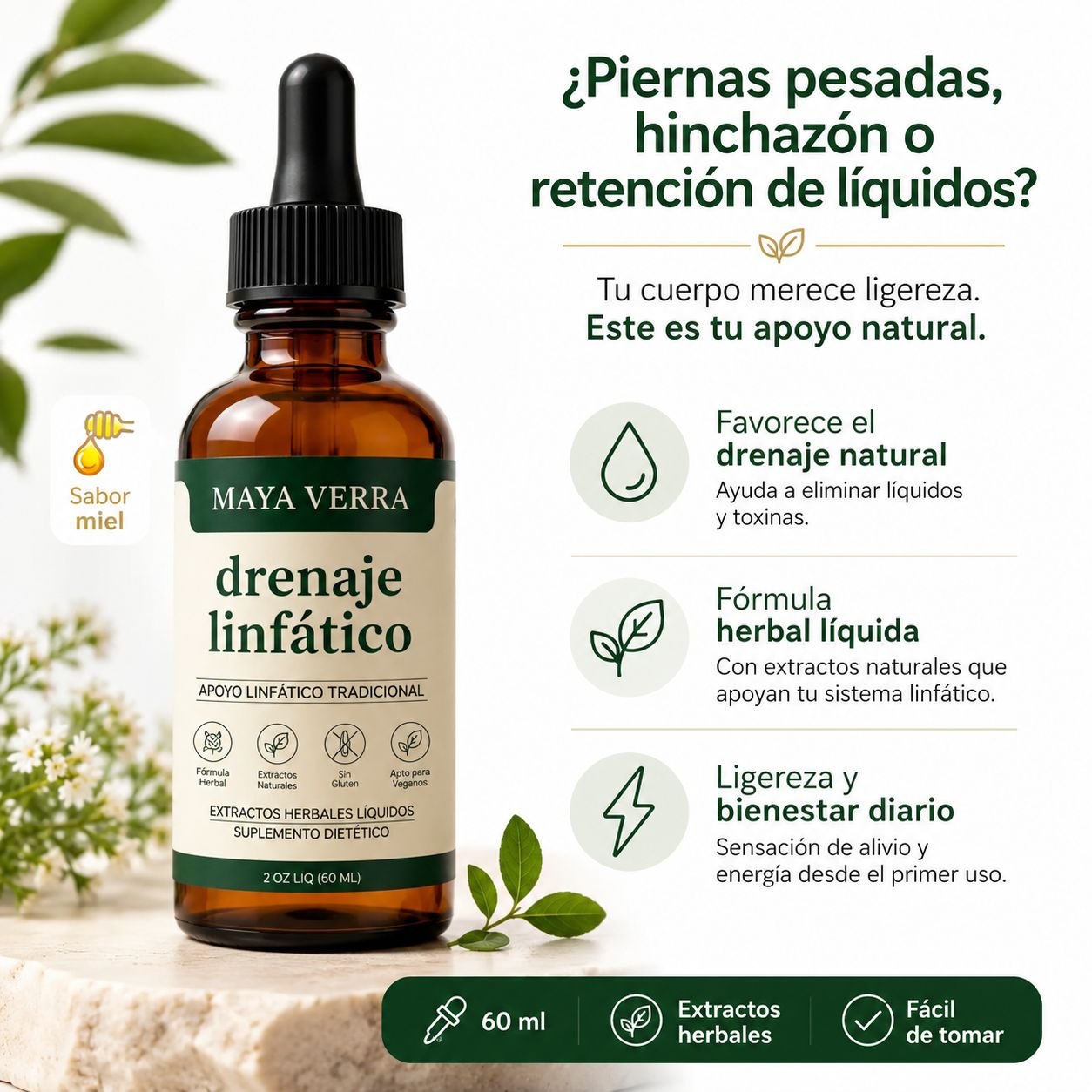 ¿Te sientes hinchada, pesada o con retención de líquidos?