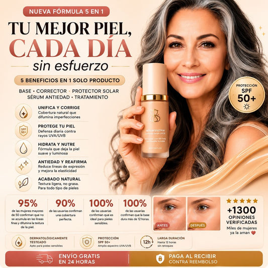 Base de Maquillaje 4 en 1 SPF50+ Larga Duración Waterproof