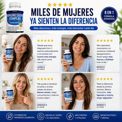 Magnesium Complex 8 en 1 Renueva y Siente tu Energía  1000mg