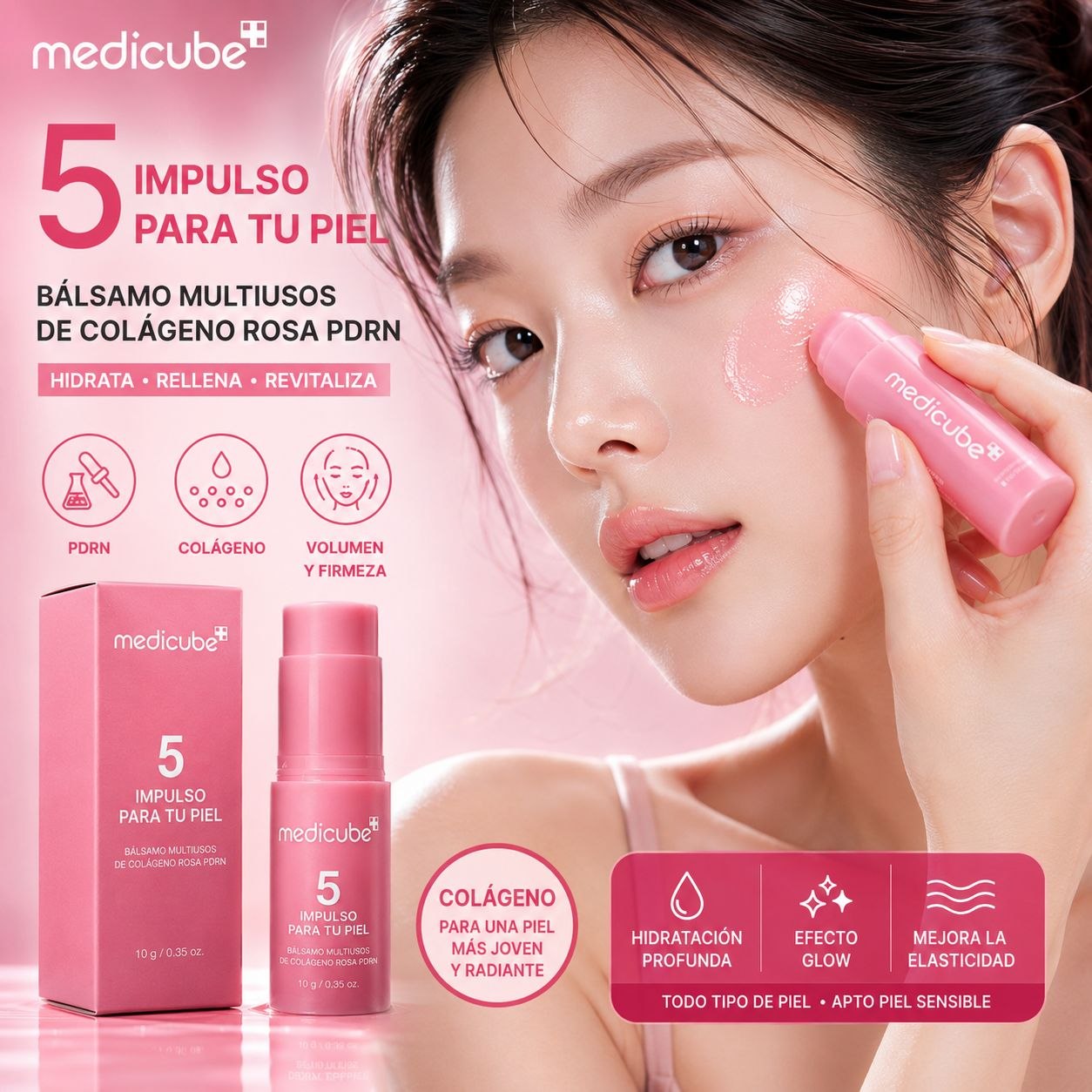 Stick Coreano Medicube 5% Que Rellena, Reafirma y Devuelve Volumen a Tu Piel | Ahora 2X1
