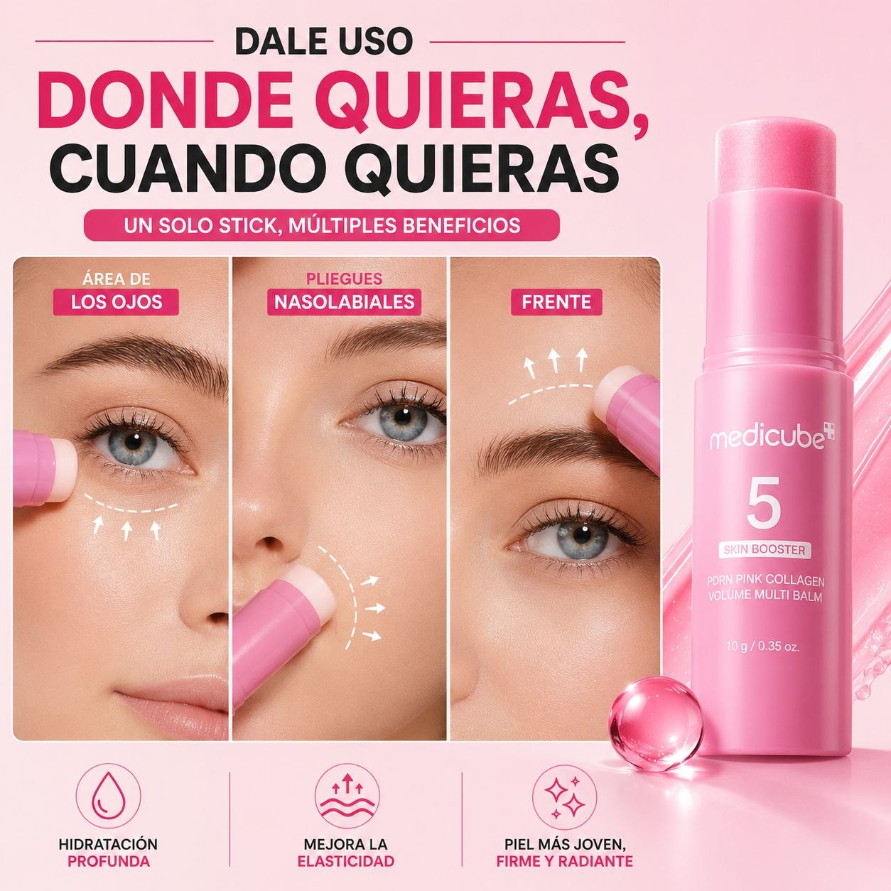 Stick Coreano Medicube 5% Que Rellena, Reafirma y Devuelve Volumen a Tu Piel | Ahora 2X1