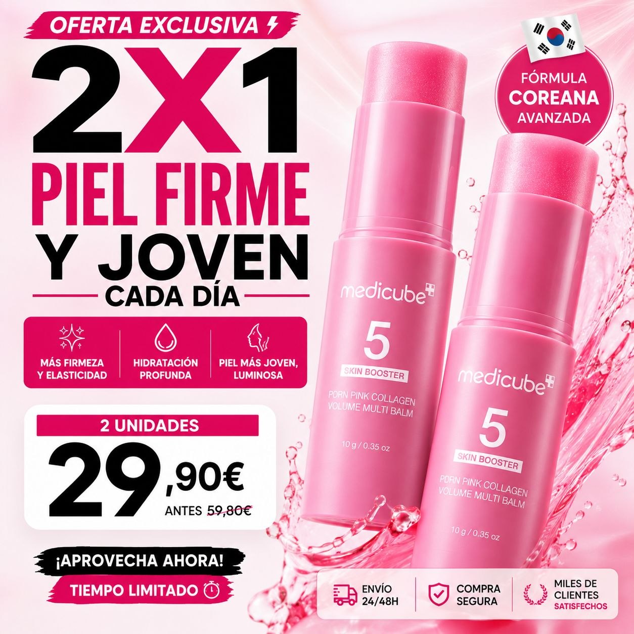 Stick Coreano Medicube 5% Que Rellena, Reafirma y Devuelve Volumen a Tu Piel | Ahora 2X1